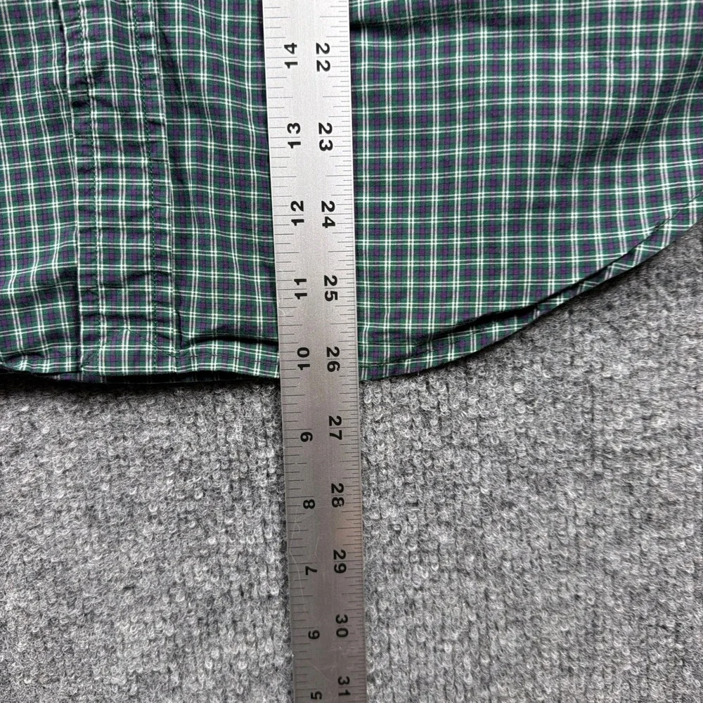 Ralph Lauren Button Down Shirt Kids L 16/18 Green Plaid Long Sleeve Preppy